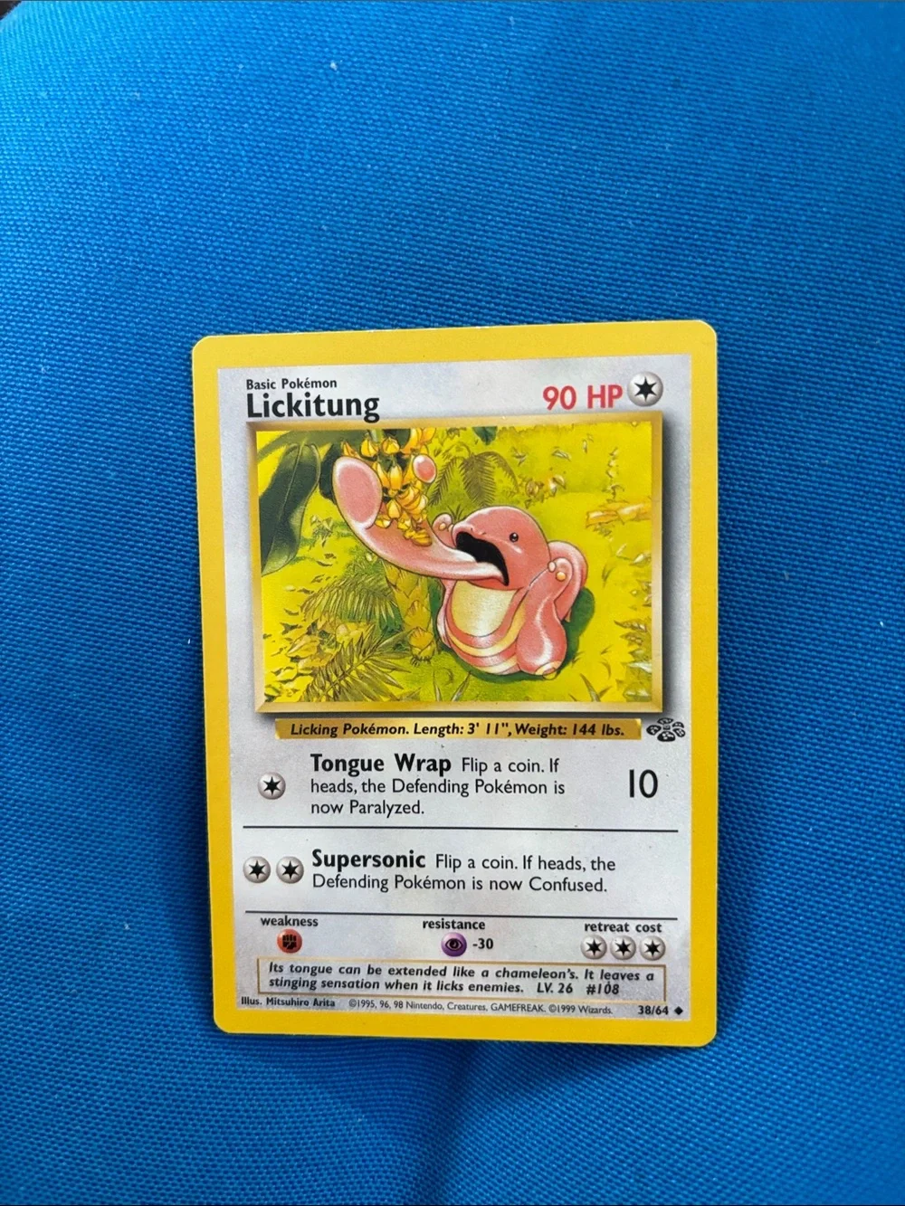 Pokémon Cards Lickitung HP 90 1995,1996,1998 Common Pokemon NWOTS